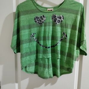 Zebra smiley face tee